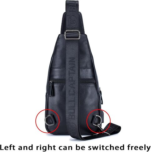 LUKZIJAES Genuine Leather Sling Bag for Men in Kuwait