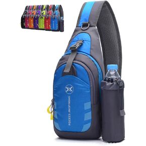 Peicees Chest Crossbody Sling Backpack Bag Travel Bike Gym Daypack for Women Men