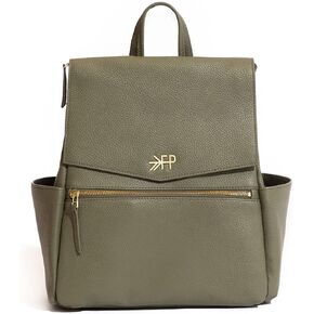 Freshly Picked Mini Diaper Bag II Backpack – Premium Vegan Leather Small Baby Bag without Changing Pad, Compact, Lightweight & Stylish for Moms On-the-Go, Cognac in Saudi Arabia