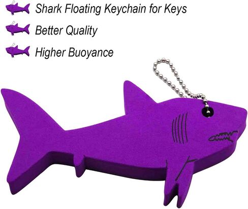 Liangery Floating Keychain for Boat Keys Marine Fishing Float Key Chain in Shark Style Floating Key Ring with Great Buoyance in Kuwait