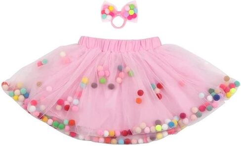 Tutu Skirt and Accessories for Girls 0-8Years | Pom Pom Tutu for Girls | Birthday Tutu Skirt in Saudi Arabia