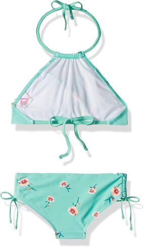 ثوب سباحة للفتيات من Kanu Surf Morgan Ruffle Halter من قطعتين باللون الوردي، مقاس 2T in Saudi Arabia