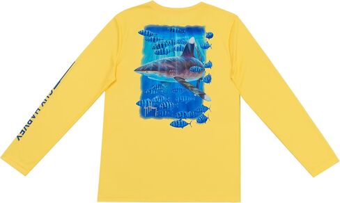 قميص أداء بأكمام طويلة للأولاد من Guy Harvey مع حماية من أشعة الشمس بعامل حماية من أشعة الشمس بدرجة 30+ in Kuwait