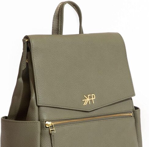 Freshly Picked Mini Diaper Bag II Backpack – Premium Vegan Leather Small Baby Bag without Changing Pad, Compact, Lightweight & Stylish for Moms On-the-Go, Cognac in Kuwait