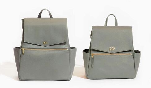 Freshly Picked Mini Diaper Bag II Backpack – Premium Vegan Leather Small Baby Bag without Changing Pad, Compact, Lightweight & Stylish for Moms On-the-Go, Cognac in Kuwait