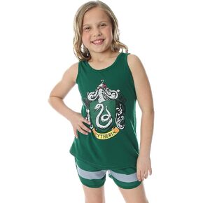 طقم بيجامة وسروال قصير من Harry Potter Big Girls Hogwarts House Crest Racerback