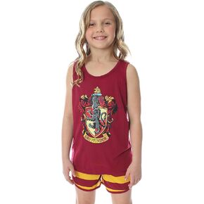 Harry Potter Big Girls' Hogwarts House Crest Racerback Tank and Shorts Pajama Lounge Set in Saudi Arabia