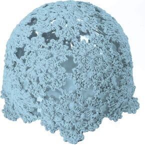 ZLYC Women Cotton Crochet Skull Cap Handmade Knit Cutout Floral Beanie Hat in Kuwait