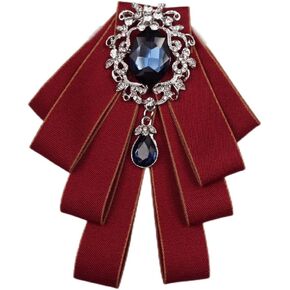 Topz bowtie brooch for men bow tie self tie ribbon brooch uniform necktie pre tie fashion rhinestone jewelry for suits in Saudi Arabia