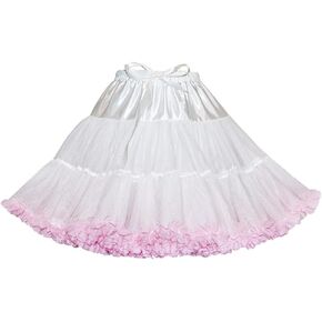 Women's Elastic Waist Chiffon Petticoat Puffy Tutu Tulle Skirt Princess Ballet Dance Pettiskirts Underskirt in Saudi Arabia