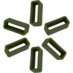 KHZBS Rubber Silicone Watch Band Strap Loops 16mm 18mm 20mm 22mm 24mm 26mm Keeper Holder Retainer with Tool Included