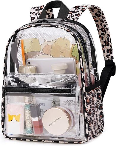 BTOOP Clear Mini Backpack for Stadium Events 12x12x6 Small Transparent Backpacks Plastic See Through Clear Bag for Concerts Work Festival Security Travel in Saudi Arabia