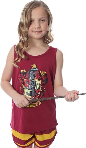 طقم بيجامة وسروال قصير من Harry Potter Big Girls Hogwarts House Crest Racerback in Kuwait