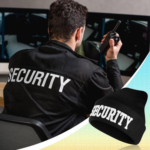 بانيتي 12 قطعة 9 انش قبعة صغيرة محبوكة محبوكة للامان قبعة امان مطرزة قبعة شتوية سوداء للرجال والنساء، اسود بشكل اساسي، مقاس واحد, أسود بشكل أساسي, مقاس واحد in Saudi Arabia