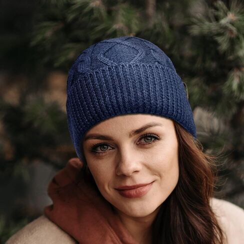 OUTDOOR SHAPING Merino Wool Beanie, Unisex Cable Knit Hat, Daily Rib Cuff Beanie, Warm Winter Cap in Saudi Arabia