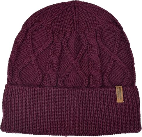 OUTDOOR SHAPING Merino Wool Beanie, Unisex Cable Knit Hat, Daily Rib Cuff Beanie, Warm Winter Cap in Saudi Arabia