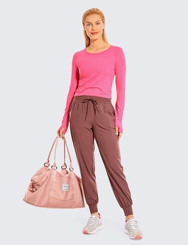 CRZ YOGA Long Sleeve Crop Tops for Women Workout Cropped Top Yoga Slim Fit Athletic Gym Shirts with Thumb Hole in Kuwait