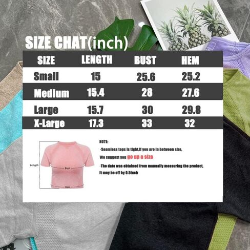 Vanoluya Women's Workout Crop Top Seamless Athletic Yoga Short Sleeve Fitness Compression Shirt Tight Tee Gym Crop Tops. in Saudi Arabia