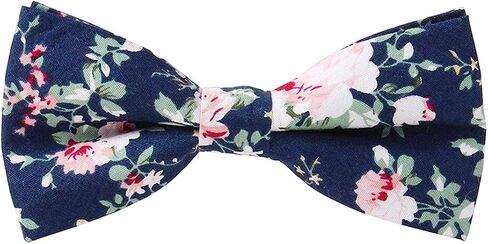 LEVAO Men's Cotton Floral Printing Bow Tie in Saudi Arabia
