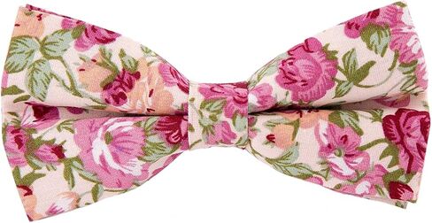 LEVAO Men's Cotton Floral Printing Bow Tie in Saudi Arabia