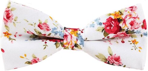 LEVAO Men's Cotton Floral Printing Bow Tie in Saudi Arabia