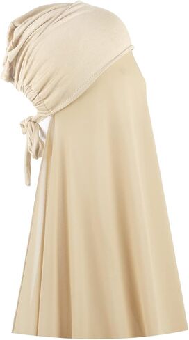 Faticinfa Instant Chiffon Hijab with Tie Back Under Cap Solid Color Soft Chiffon Scarf With Hijab Inner Caps For Muslim Women in Saudi Arabia