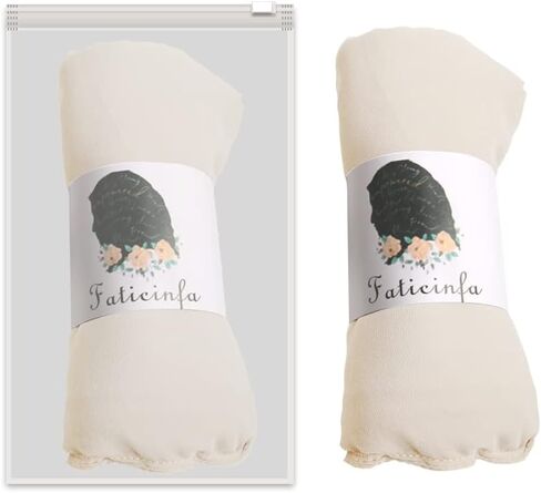 Faticinfa Instant Chiffon Hijab with Tie Back Under Cap Solid Color Soft Chiffon Scarf With Hijab Inner Caps For Muslim Women in Saudi Arabia