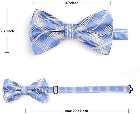 Enlision ربطات القوس فيونكة للرجال الكلاسيكية الأزهار البولكا نقطة قبل تعادل ربطة القوس فيونكة قابل للتعديل أنيقة رسمية سهرة الزفاف ربطة العنق in Kuwait