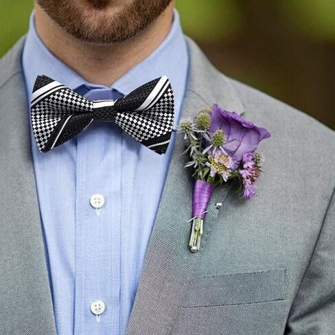 Enlision ربطات القوس فيونكة للرجال الكلاسيكية الأزهار البولكا نقطة قبل تعادل ربطة القوس فيونكة قابل للتعديل أنيقة رسمية سهرة الزفاف ربطة العنق in Kuwait