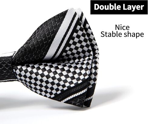 Enlision ربطات القوس فيونكة للرجال الكلاسيكية الأزهار البولكا نقطة قبل تعادل ربطة القوس فيونكة قابل للتعديل أنيقة رسمية سهرة الزفاف ربطة العنق in Kuwait