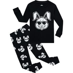 KikizYe Little Boys Long sleeve Pajamas Kids jammies Child Pjs