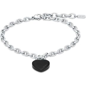 MVMT Women's Heartlock Charm Bracelet