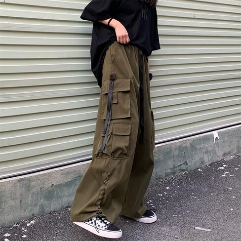 Women Joggers Goth Y2K Baggy Loose Pants Outdoor Cargo Pants Punk Streetwear in Kuwait