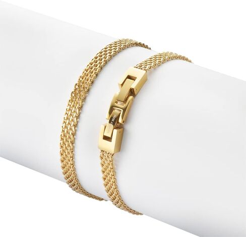 Geoffrey Beene Stainless Steel 6mm Italian Mesh Link Bracelet in Kuwait