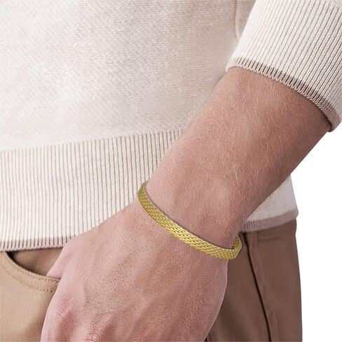 Geoffrey Beene Stainless Steel 6mm Italian Mesh Link Bracelet in Kuwait