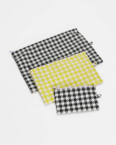 Go Pouch Set - Black Pistachio Pixel Gingham in Saudi Arabia