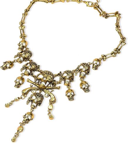 Beelittle Captain Pirate Costume Accessories Set Red Headband Pirate Skull Eye Patch Gold Earrring Necklace in Kuwait