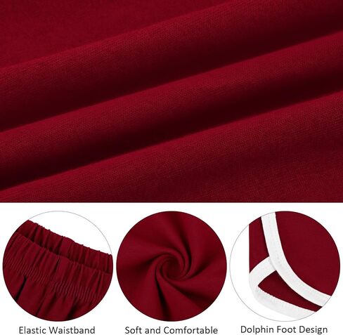 Apoway 6 Packs Dance Shorts Women Cotton Waistband Summer Sports Yoga Shorts for Women in Kuwait