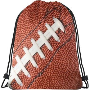 Soccer Drawstring Backpack Bag Seamless Pattern With Grunge Dirty Ball Surface Sports Gym Sack Team Popular Art String Shopping Yoga Travel For Men Women Boys Girls, One Size