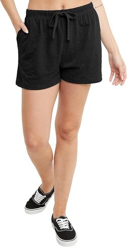 شورت نسائي من Hanes Originals بجيوب ثلاثية المزيج، خفيف الوزن من الجيرسيه، 2.5 بوصة in Kuwait