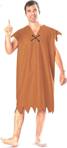 زي رجالي من Rubie's مطبوع عليه The Flintstone's Barney Rubble - The Flintstone's Barney Rubble Costume X-Large in Saudi Arabia