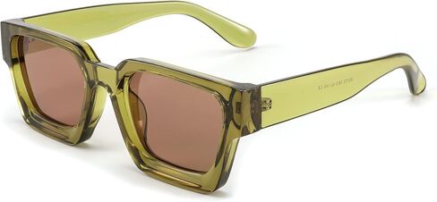 نظارة شمسية FEISEDY Retro 90s مربعة للنساء والرجال نظارات شمسية عصرية مستطيلة مكتنزة حماية من الأشعة فوق البنفسجية 400 B2385 in Kuwait