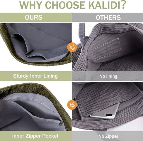 حقيبة يد KALIDI سروال قصير، حقيبة كتف بسحاب، حقيبة كتف هوبو كروسبودي، كاجوال للعمل والتسوق للسيدات in Kuwait