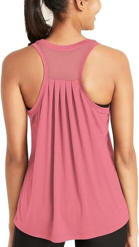 Bestisun Workout Tops for Women Loose fit Racerback Tank Tops Yoga Running Shirts Dance Tops in Saudi Arabia