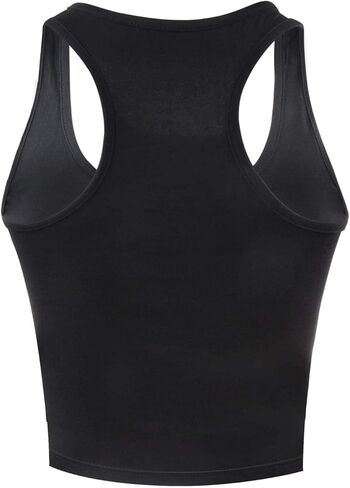 4 Pieces Women's Crop Tops Cotton Basic Tank Tops Racerback Sleeveless Sports Workout Crop Tank Tops in Kuwait