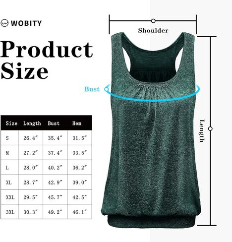 قمصان بدون أكمام للسيدات من Wobity بدون أكمام بظهر متسابق وفضفاضة ومزودة بجزء سفلي لليوجا in Saudi Arabia