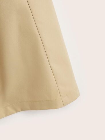 تنورة Milumia للفتيات ذات الأزرار الأمامية غير الرسمية ذات الخصر العالي والتنانير الطويلة الواسعة in Kuwait