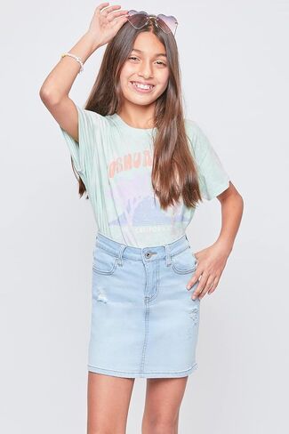 YMI Girls High-Rise Essential Denim Skirt in Kuwait