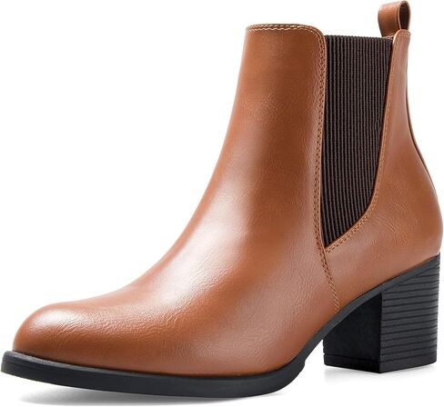 COASIS Women's Chelsea Boots Chunky Heel Slip On Ankle Booties with Elastic Sided in Saudi Arabia