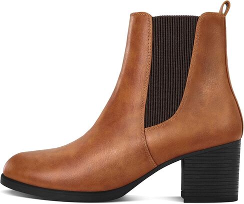 COASIS Women's Chelsea Boots Chunky Heel Slip On Ankle Booties with Elastic Sided in Saudi Arabia